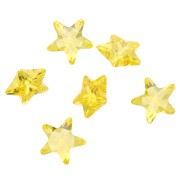 Cubic Zirconia Stars cabochons 5mm Golden Shadow x10