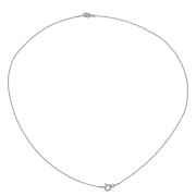 41cm 925 Sterling Silver cable chain choker for spacer - Black Rhodium x1