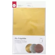 Metal embossing sheets - cut aluminium 20x30 cm - Gold x3