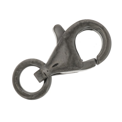 9mm 925 Sterling Silver Lobster Clasp - Black Rhodium x1