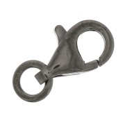 11mm 925 Sterling Silver Lobster Clasp - Black Rhodium x1|raw }}