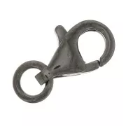 11mm 925 Sterling Silver Lobster Clasp - Black Rhodium x1