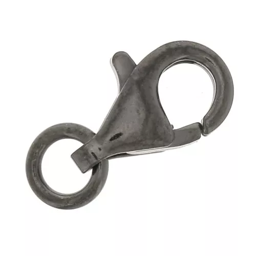11mm 925 Sterling Silver Lobster Clasp - Black Rhodium x1