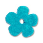 Ceramics flower 25mm Mat Turquoise|raw }}
