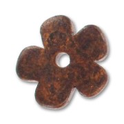 Ceramics flower 25mm Mat Brown