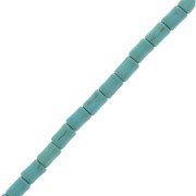 4x6mm Heishi style tube beads - imitation Howlite - Turquoise x36cm