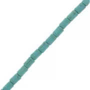 4x6mm Heishi style tube beads - imitation Howlite - Turquoise x36cm