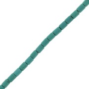 3.5x5mm Heishi style tube beads - imitation Howlite - Turquoise x39cm|raw }}
