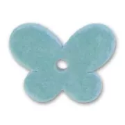Ceramics Butterfly 22x30mm Matt Aquamarine x1