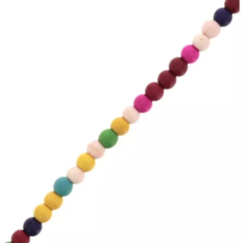 4mm Round beads imitation Howlite - Multicolored x39cm