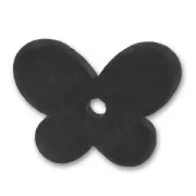 Ceramics Butterfly 22x30mm Matt Black x1