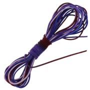 1mm Nylon braided thread - Dark blue - Red - Purple x2.90m