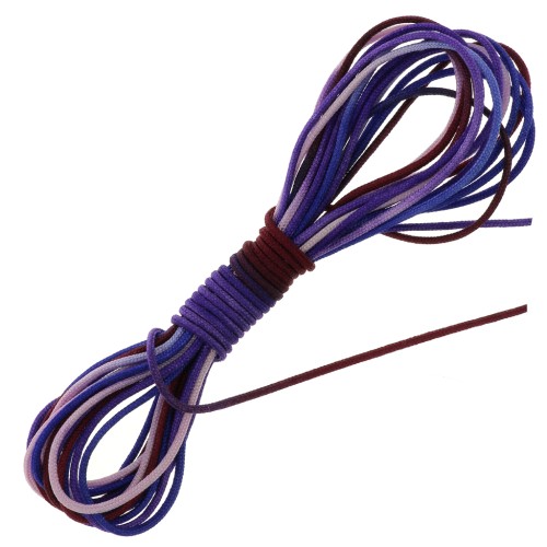 1mm Nylon braided thread - Dark blue - Red - Purple x2.90m