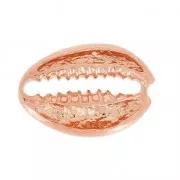 19x13mm 925 Sterling Silver Cauri shell connector - Black Rhodium x1