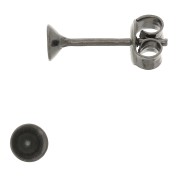 925 Sterling Silver Earstuds PureCrystal 1088 6 mm - Black Rhodium x2|raw }}