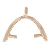 12mm 925 Sterling Silver Pendant Holder - Rose Gold Tone x1