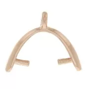12mm 925 Sterling Silver Pendant Holder - Rose Gold Tone x1