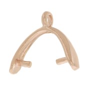 12mm 925 Sterling Silver Pendant Holder - Rose Gold Tone x1