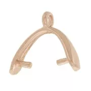 12mm 925 Sterling Silver Pendant Holder - Rose Gold Tone x1