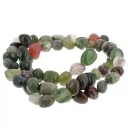 Irregular nugget beads 6 - 8 mm gemstone - Indian Agate x39cm