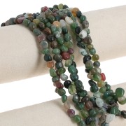 6mm Gemstone Irregular Nugget beads - Indian Agate x39cm
