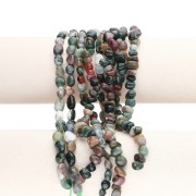 Irregular nugget beads 6 - 8 mm gemstone - Indian Agate x39cm