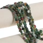 6mm Gemstone Irregular Nugget beads - Indian Agate x39cm