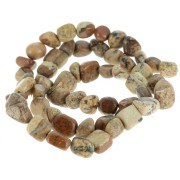 Beads irregular nuggets 5 - 7 mm gemstone - Jasper Landscape x40cm|raw }}