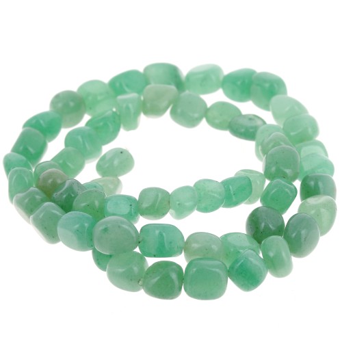 6mm Gemstone Irregular Nugget beads - Aventurine x40cm