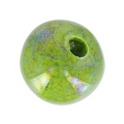 Ceramics bead 12mm Iridescent Green Olive