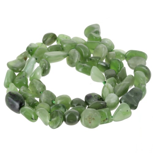 Beads irregular nuggets 6 mm gemstone - Jade Nephrite x39cm