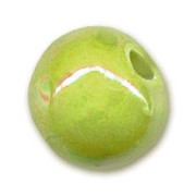 Ceramics bead  8mm Iridescent Green Aniseed|raw }}