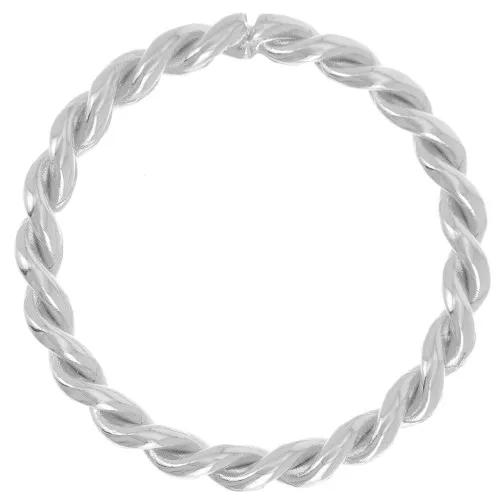 Twisted ring 26mm Rhodié x1