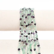 Irregular 5 mm Fluorite-Look Nugget Beads x 40 cm