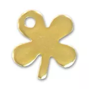 Clover charm 16mm fine Gold plated x1