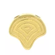 7x7.5mm Cymbal Bead Substitute for Ginko Beads Vlasios - Fine Gold plated x1