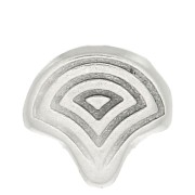 7x7.5mm Cymbal Bead Substitute for Ginko Beads Vlasios - Antique Silver Tone x1|raw }}