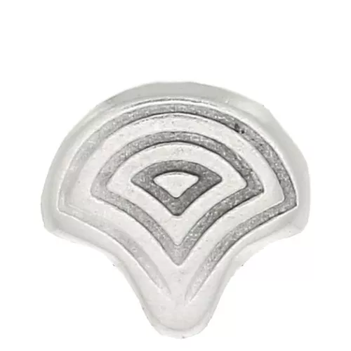 7x7.5mm Cymbal Bead Substitute for Ginko Beads Vlasios - Antique Silver Tone x1