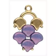 16.5x14mm Cymbal - End for weaving Ginko Duo beads Kastro II - Fine Gold plated x1