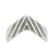 11x7mm Cymbal bead for Chevron Beads Avessalos - Ant Silver Tone x1|raw }}