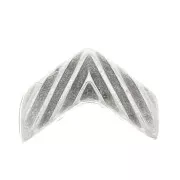 11x7mm Cymbal bead for Chevron Beads Avessalos - Ant Silver Tone x1