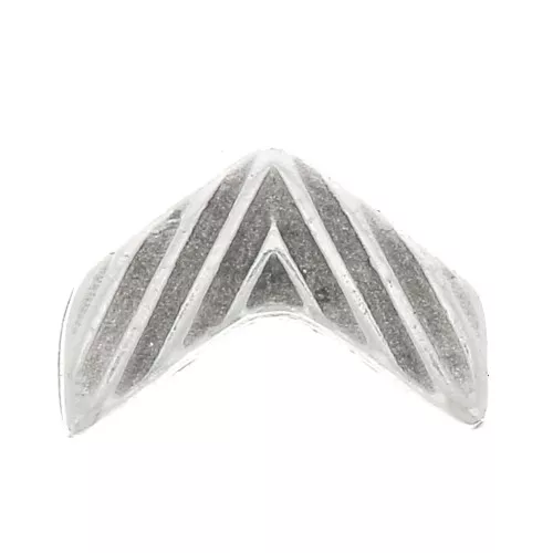11x7mm Cymbal bead for Chevron Beads Avessalos - Ant Silver Tone x1