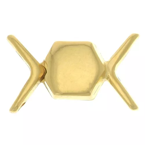 11x17.5mm Cymbal - Magnetic clasp for chevron beads Vorino - Fine Gold plated x1