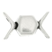 11x17.5mm Cymbal - Magnetic clasp for chevron beads Vorino - Ant Silver Tone x1|raw }}