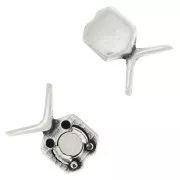 11x17.5mm Cymbal - Magnetic clasp for chevron beads Vorino - Ant Silver Tone x1