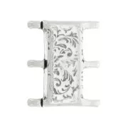 19x16mm Cymbal Magnetic clasp for beads seed beads 8/0 Nisida III - Ant Silver Ton