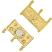 19x16mm Cymbal Magnetic clasp for beads seed beads 8/0 Nisida III - Gold Ton