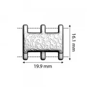 19x16mm Cymbal Magnetic clasp for beads seed beads 8/0 Nisida III - Gold Ton