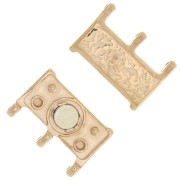 19x16mm Cymbal Magnetic clasp for beads seed beads 8/0 Nisida III - Rose Gold x1