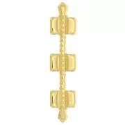 Cymbal - Connector for Tila Beads 34x8 mm Kalogeros III Fine gold plated